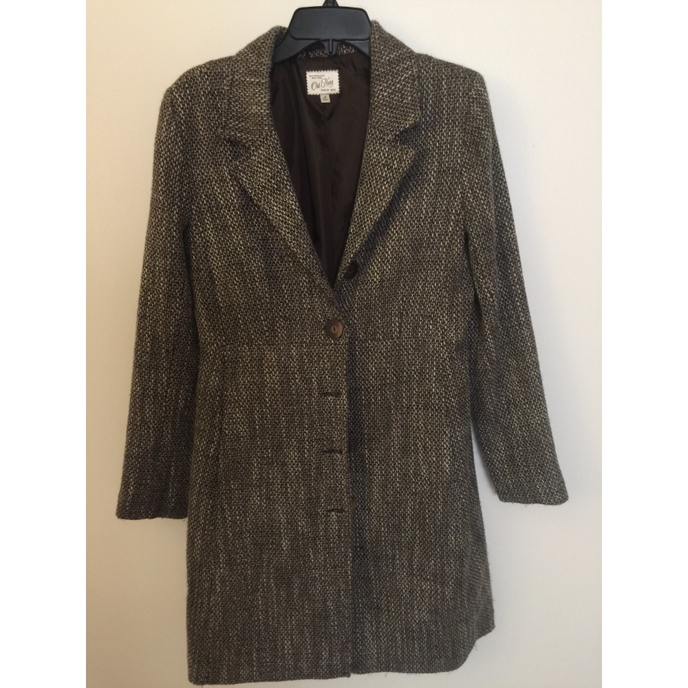 Old Navy Tweed Style Long Overcoat